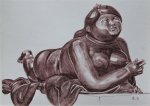 Femme fumant une cigarette