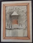 Kiosque - Lac Lozère Palaiseau - sous la neige