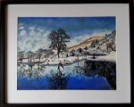 Kiosque - Lac Lozère Palaiseau - sous la neige